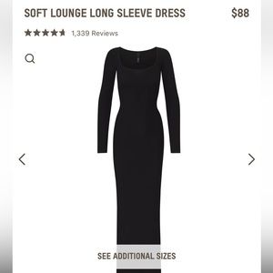 COPY - SKIMS Soft Lounge Long Sleeve Dress - Onyx